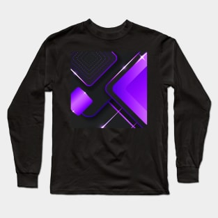 Abstract Art Purple Long Sleeve T-Shirt